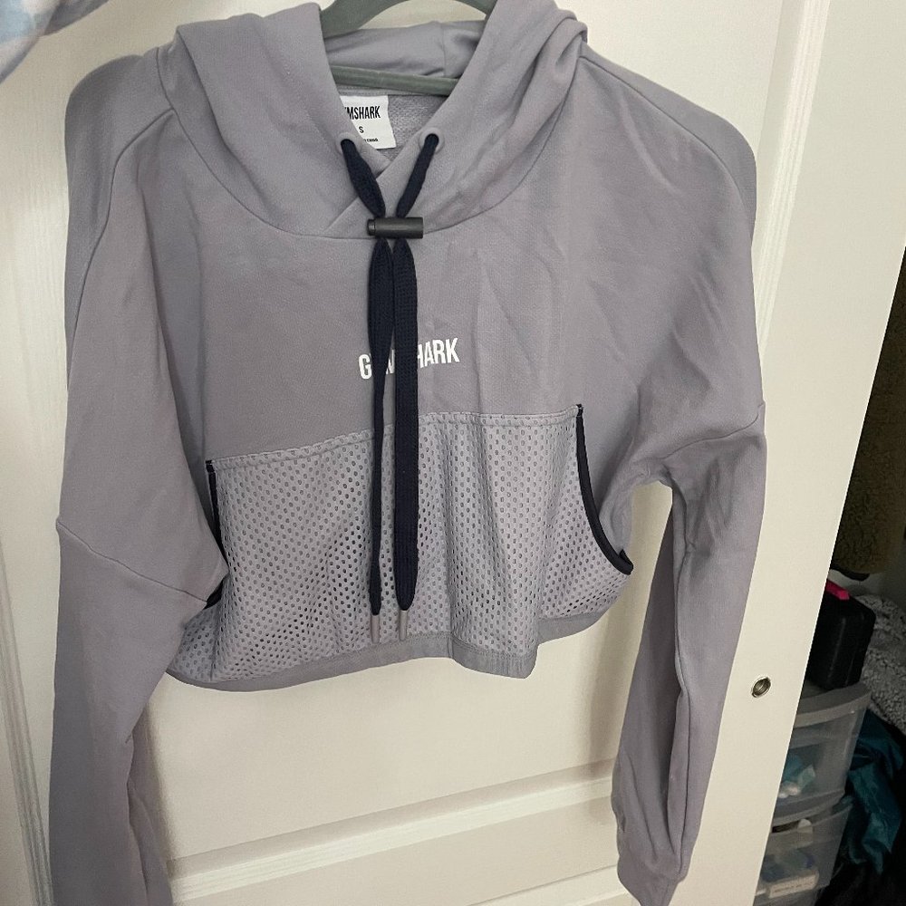 Gymshark movement mesh cropped hoodie - lilac